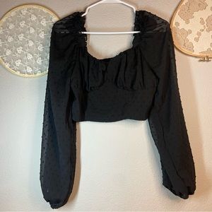 Cropped Ruffle Top